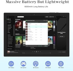 Tablet 2-in-1 Android 13 with Keyboard and IPS Screen