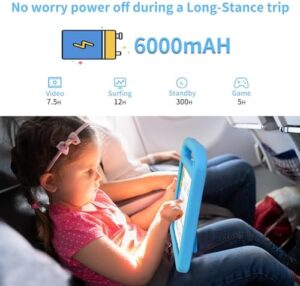 CWOWDEFU Kids Tablet with 10-inch display and protective case for children