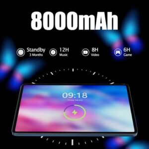 Tablet 12 Inch 2K Android Tablet with Octa-Core Processor and 128GB ROM, featuring a large 2K display and dual cameras