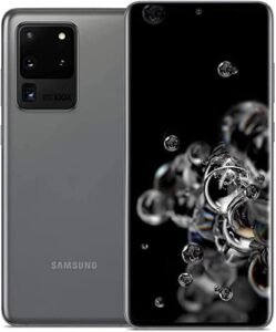 Samsung Galaxy S20 Ultra 128GB Cosmic Gray Fully Unlocked Renewed front and back view