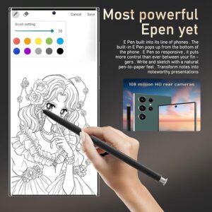 I24 Ultra 5G Unlocked Smartphone with 6800mAh Battery, 48MP + 108MP Camera, and Built-in Pen in Green