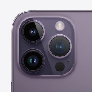 Apple iPhone 14 Pro Max 256GB Deep Purple Renewed Unlocked Front and Back View