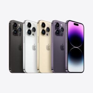 Apple iPhone 14 Pro Max 256GB Deep Purple Renewed Unlocked Front and Back View