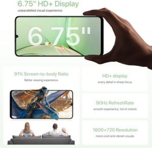 UMIDIGI G9T Android 14 smartphone with 6.75" display and 5000mAh battery