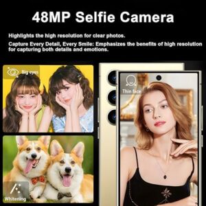 I24 Ultra Phone in Rose color showing its sleek design, large screen, and dual camera setup