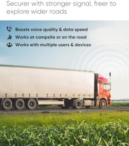 Cell Phone Booster for Truck RV Vehicle, Boost 5G, 4G LTE, 3G signals for better connectivity while traveling