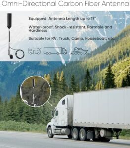 Cell Phone Booster for Truck RV Vehicle, Boost 5G, 4G LTE, 3G signals for better connectivity while traveling