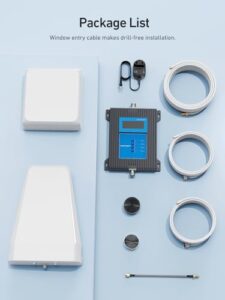 Cell Phone Signal Booster with Smart App & Screen Control, boosting 5G and LTE signals for up to 5,000 sq ft