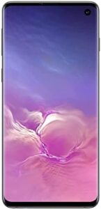 Samsung Galaxy S10 128GB 6.1" 4G LTE Unlocked, Prism Black (Renewed) front view