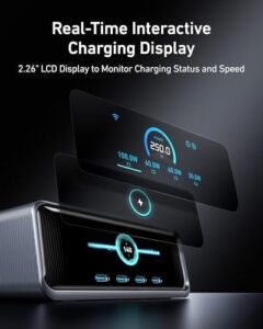 Anker Prime Charger 250W GaN USB C Charging Station with LCD Display and Smart Control Dial