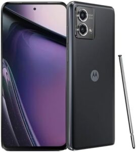 Moto G Stylus 5G 2023 black smartphone with 6.6-inch display and 50MP camera