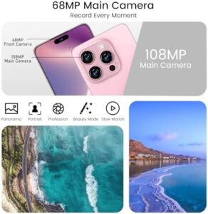 Huness I16 ProMAX 12+512GB Smartphone with 6.99" HD screen, 7000mAh battery, and 5G connectivity