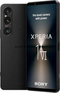 Sony Xperia 1 VI XQ-EC72 5G Smartphone - Black, featuring 512GB storage and 12GB RAM