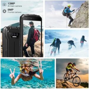 DOOGEE S41T Rugged Smartphone Unlocked 2024, Android 14, waterproof, green, 13MP camera