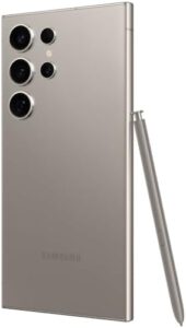 Samsung Galaxy S24 Ultra 5G Factory Unlocked 256GB - Titanium Gray (Renewed) smartphone with 5G connectivity and premium design