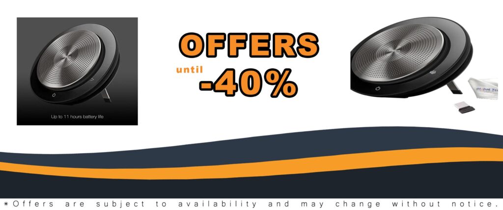 Jabra Speak 750 MS Speakerphone with Bluetooth Dongle and Microfiber Cloth