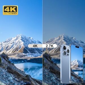 Unlocked Android Phone A15 PROMAX Android 13 Cell Phone with Dynamic Island, 6GB RAM, 256GB Storage, 6800mAh Battery, and Dual SIM 5G Camera