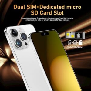 I15 Pro MAX Unlocked Phone with 6800mAh battery, 6.82" HD screen, and 5G connectivity