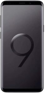 Samsung Galaxy S9 G960U Verizon + GSM Unlocked 64GB (Midnight Black) smartphone front view