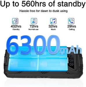 DOOGEE S41T Rugged Unlocked Smartphone with Android 14, 6300mAh Battery, IP68 Waterproof, and 13MP Camera