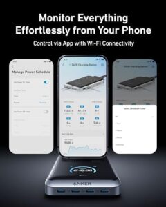 Anker Prime Charging Station 240W 8-in-1 USB C Power Strip with 5ft Extension Cord