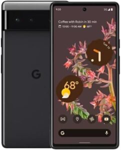 Google Pixel 6a 128GB 5G Android Smartphone - Charcoal (Renewed) - Front view
