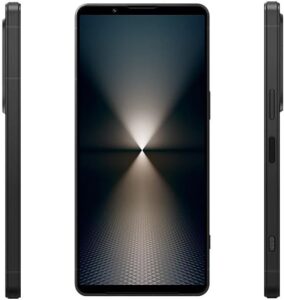 Sony Xperia 1 VI 5G smartphone, black color, showcasing its sleek design and 4K OLED display  