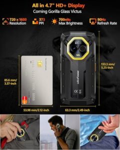 Ulefone Armor Mini 20T Pro 5G rugged phone with thermal imaging, 50MP camera, 16GB RAM, 256GB storage, and waterproof design  