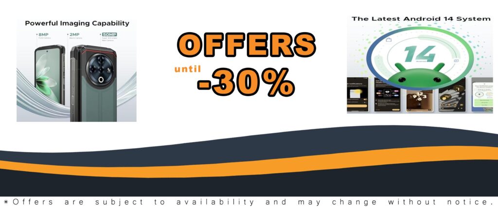 DOOGEE Fire 6 Power Rugged Smartphone with 15500mAh battery, 50MP camera, and dual light flashlight
