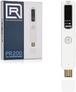 PR200 Bluetooth Cell Phone Call Recording Device for iPhone and Android – High-Quality Audio Recording