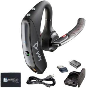 Plantronics Voyager 5200-UC Bluetooth Headset with Charging Case and Accessories