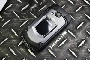 Kyocera DuraXV LTE E4610 Non-Camera Verizon Wireless Rugged Waterproof Flip Phone (Renewed) on a table with clear focus on the device