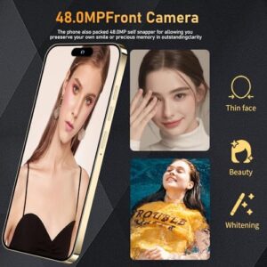 Huness I15 Pro MAX Smartphone with 6.8-inch HD screen, 6800mAh battery, and dual SIM feature