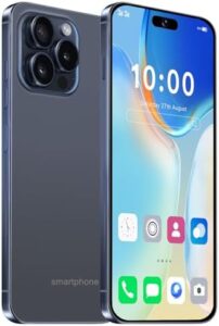 Echoamo A15 Pro Unlocked Phone 5G, 6.8" FHD Display, Blue, 6800mAh Battery