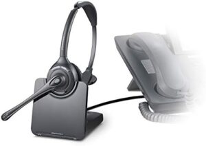Poly CS510 Convertible Wireless Headset for desk phones, DECT 6.0 technology, noise-canceling microphone, one-ear design