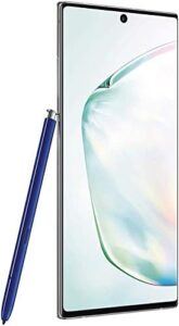 Samsung Galaxy Note 10+ Plus 5G Enabled Verizon + GSM Unlocked 256GB Aura Glow (Renewed) smartphone front view