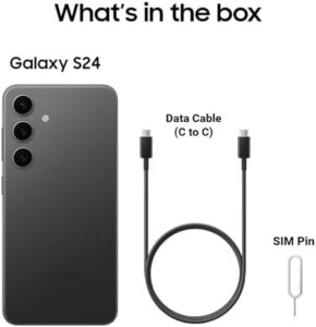 SAMSUNG Galaxy S24 5G 256GB Factory Unlocked in Marble Gray with a sleek design and 5G capabilities
