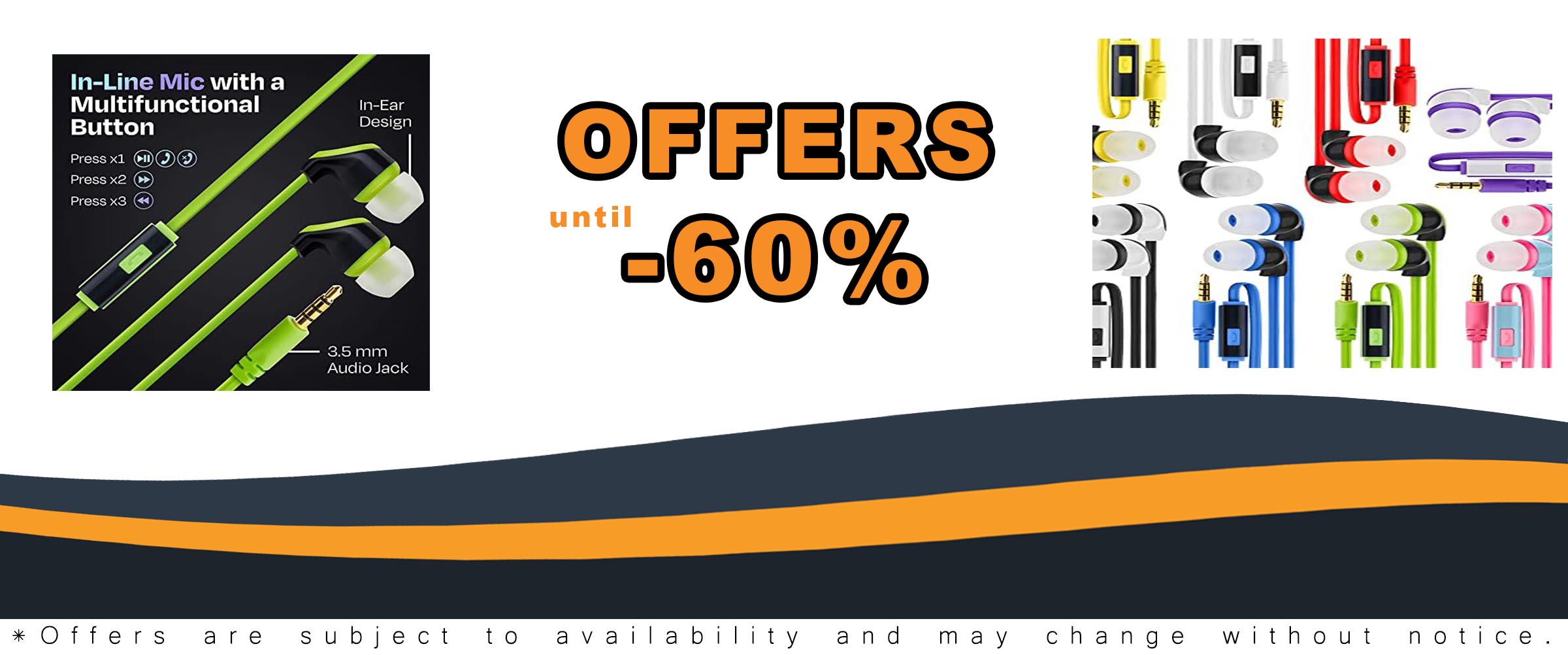100x Multipack Bulk Earbuds with Microphone - Wired Earphones for Schools and Classrooms