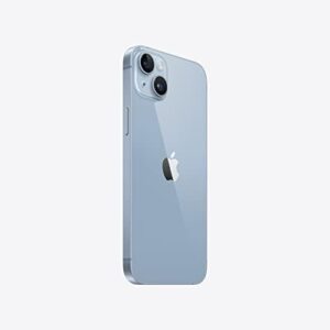 Apple iPhone 14 Plus 128GB Blue, front and back view showing screen and camera