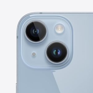 Apple iPhone 14 Plus 128GB Blue for AT&T (Renewed) in hand, showcasing its sleek design