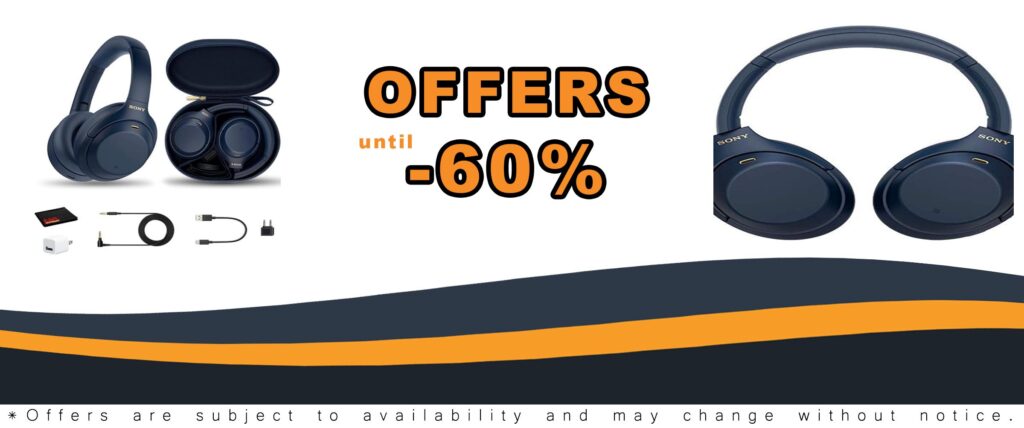 Sony WH-1000XM4 Wireless Noise Canceling Headphones in Blue with Accessories