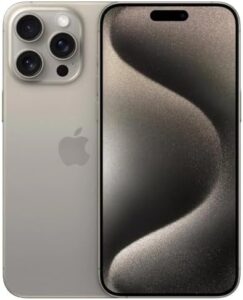 Apple iPhone 15 Pro Max 256GB in Natural Titanium, Renewed Premium model