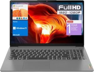 Lenovo IdeaPad 1 Laptop, 15.6” FHD Display, Intel Celeron N4500, 20GB RAM, 1TB SSD, Grey  
