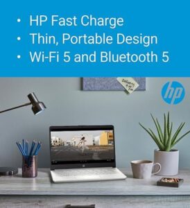 HP 14" Ultra Light Laptop for Students and Home Use with long battery life and webcam