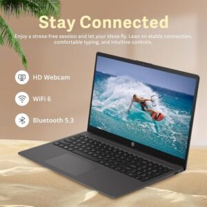 HP 255 G10 Business Laptop with 15.6" FHD display, AMD Ryzen 5 processor, 32GB RAM, and 2TB PCIe SSD