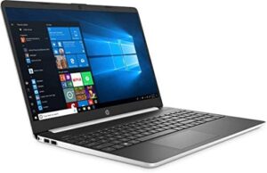 HP New 15.6" HD Touchscreen Laptop with Intel Core i3 processor and 8GB RAM, showcasing its sleek design