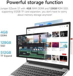 15.6 Inch Laptop with Office 365 featuring HD Display, 4GB RAM, and Windows 11