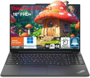 Lenovo ThinkPad E16 G2 Business Laptop with Ryzen 7 Processor and 64GB RAM