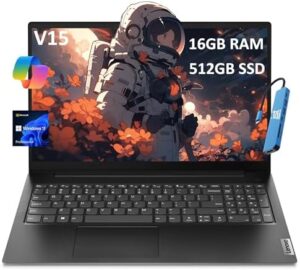 Lenovo V15 Gen 4 Laptop with 15.6" FHD Anti-Glare Display, Intel Core i5-13420H, 16GB RAM, and 512GB SSD