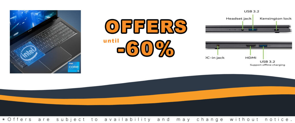 Acer Aspire 5 15 Slim Laptop with 15.6" FHD Touchscreen, Intel Core i5, 16GB RAM, and 512GB SSD